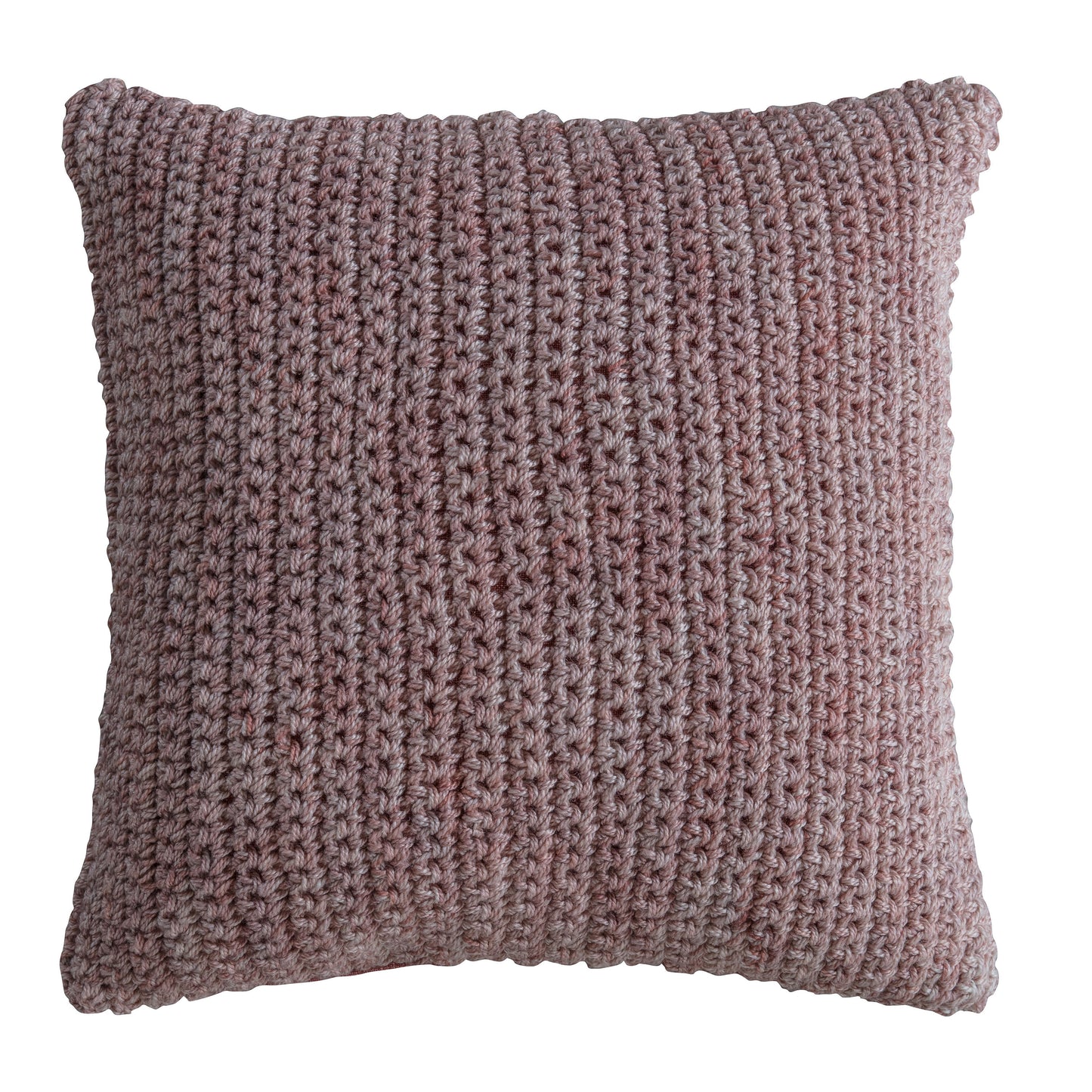 Knitted Cushion in Blush