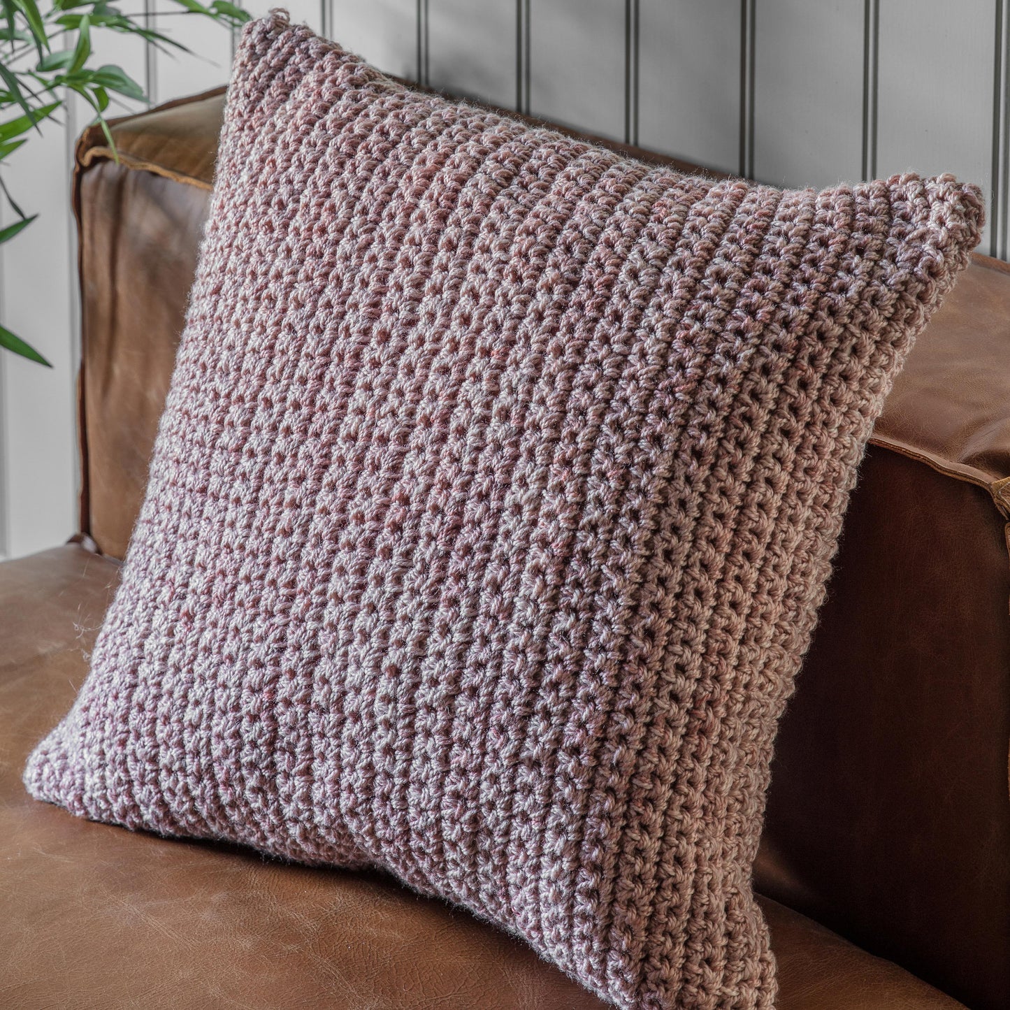 Knitted Cushion in Blush