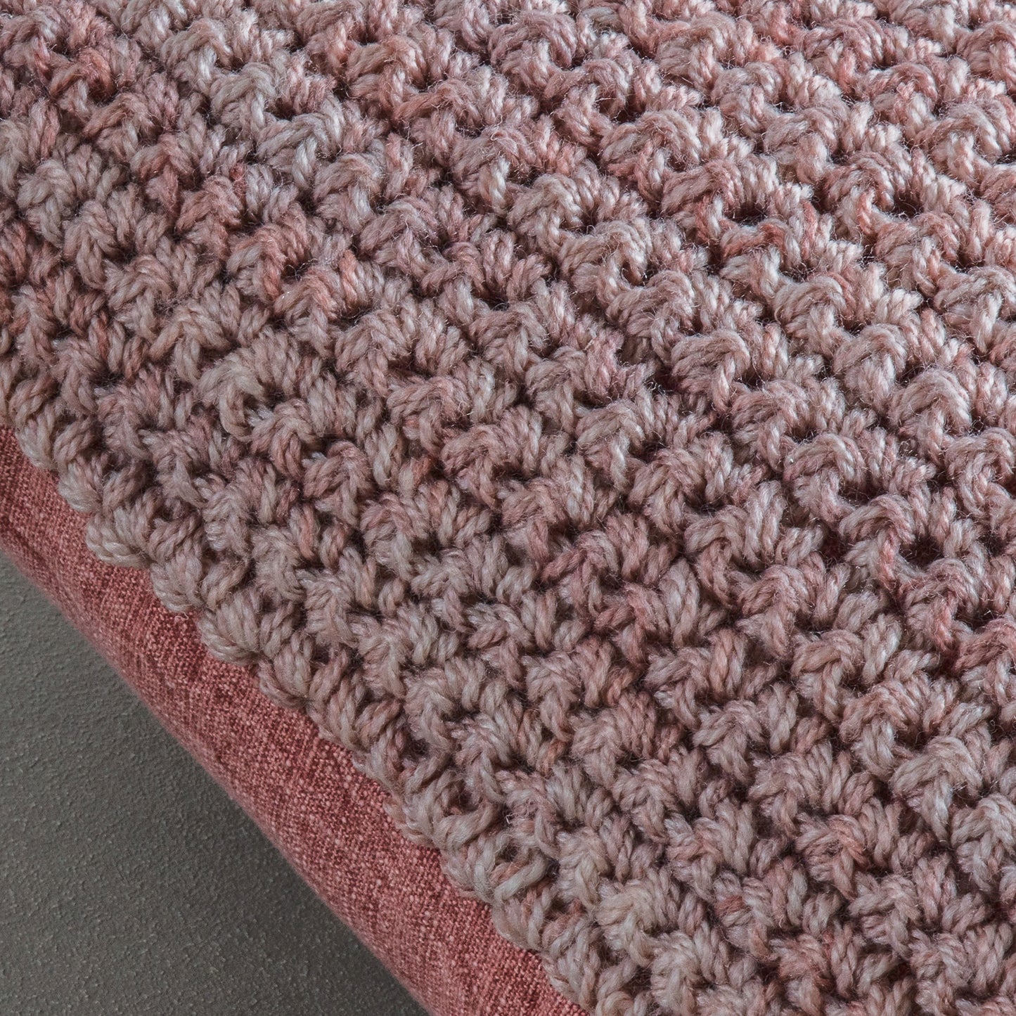 Knitted Cushion in Blush