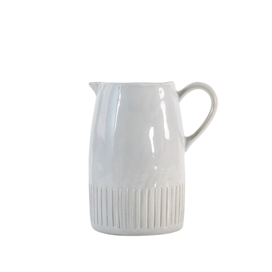 Organic Ridged Jug White