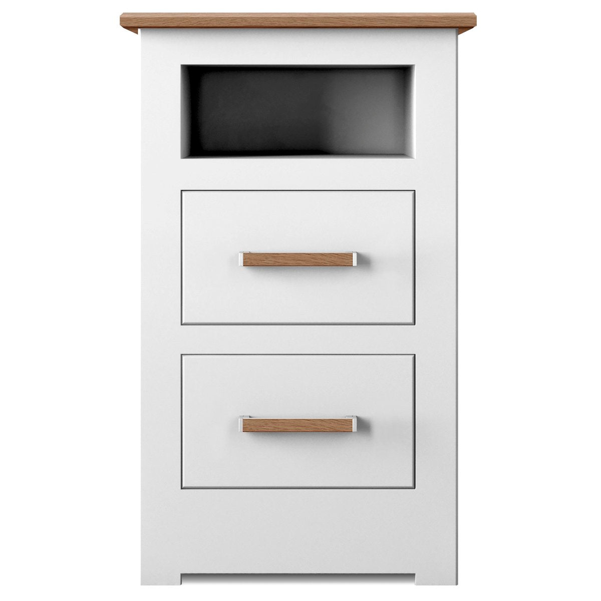 Modo Bedroom 2 Drawer Open Shelf Bedside